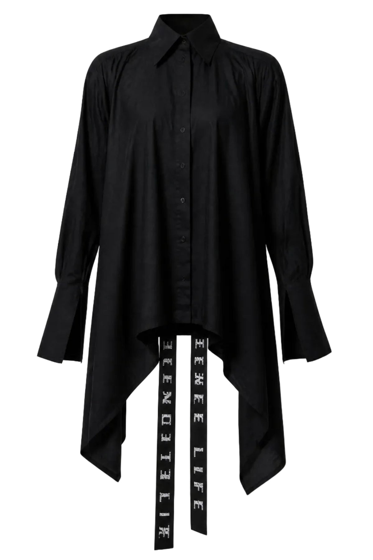 ASYMMETRICAL ORGANIC COTTON BLOUSE