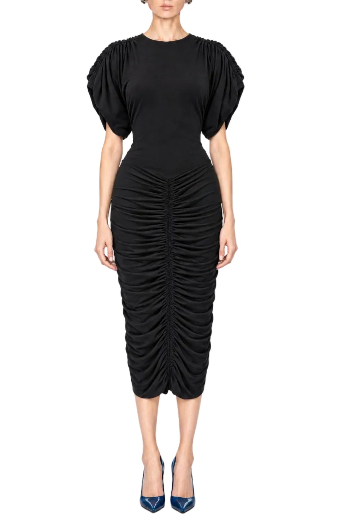 Ocean Draped seaweed Jersey Dress