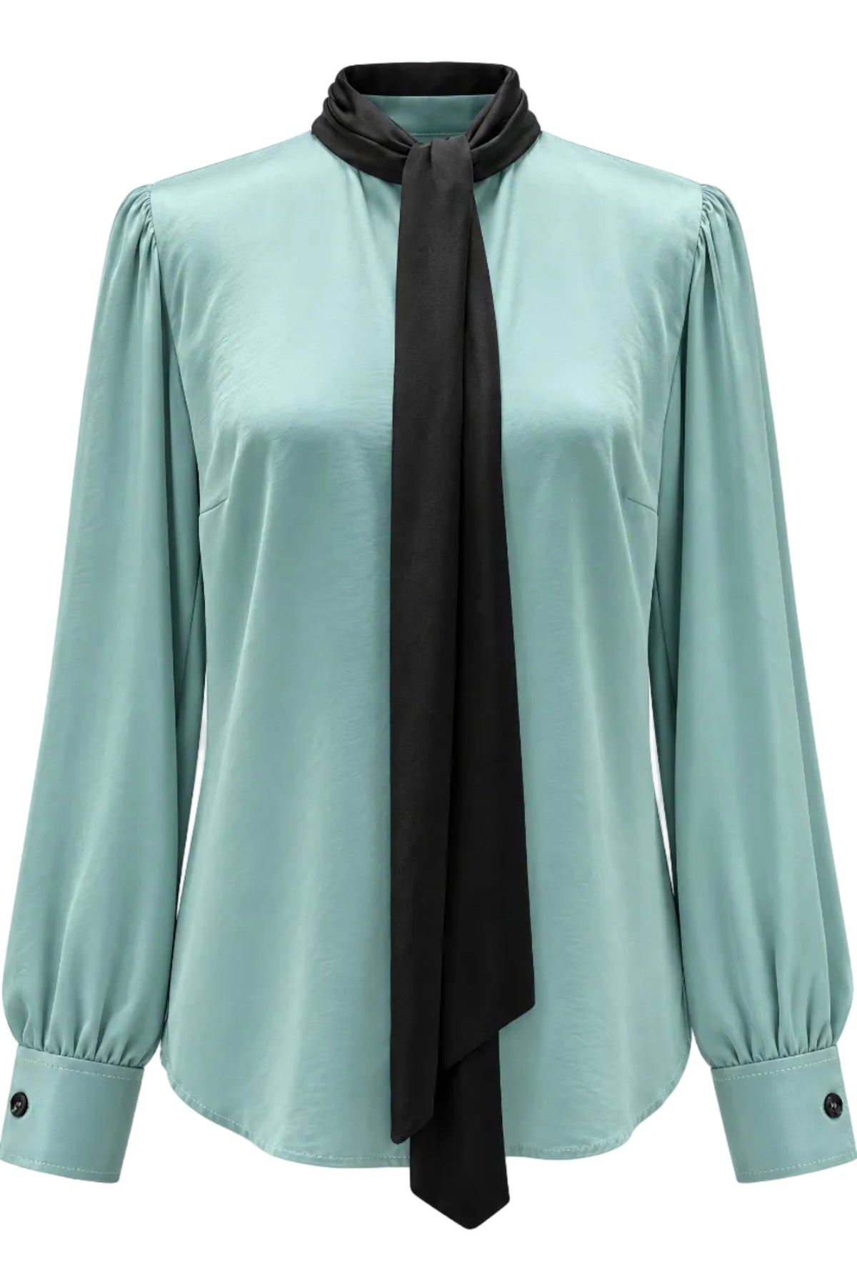 Ocean Scarf Relaxed Blouse