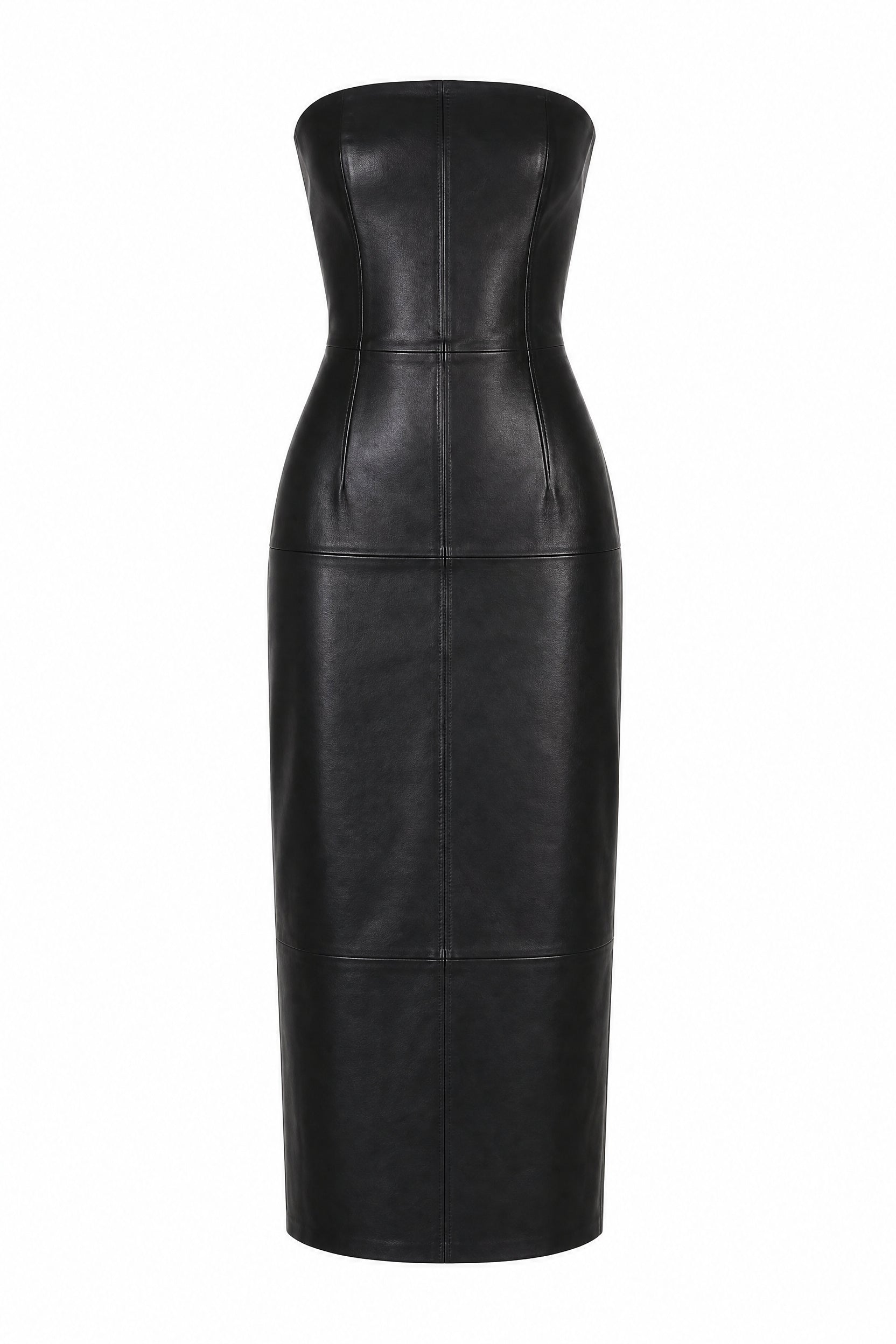 Abito midi in pelle Whale Olive