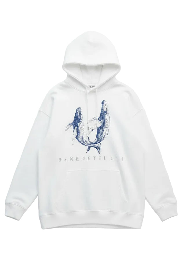 Oversized UNISEX Whale Harmony Hoodie