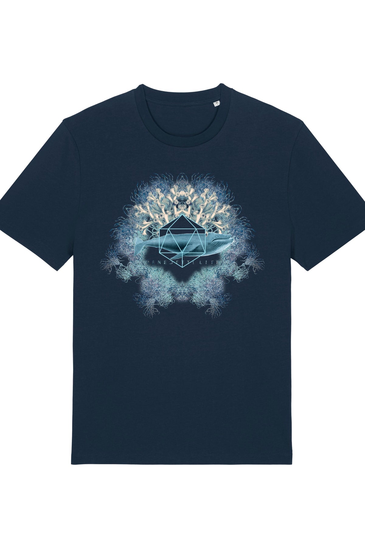 T-shirt unisex Icosaedro blu scuro