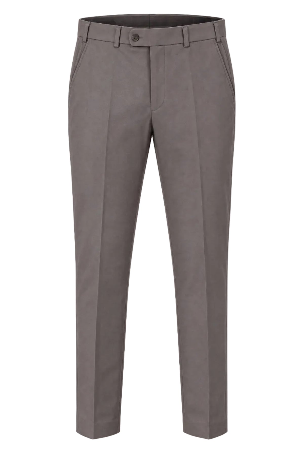 GREY SATIN ORGANIC COTTON TROUSERS