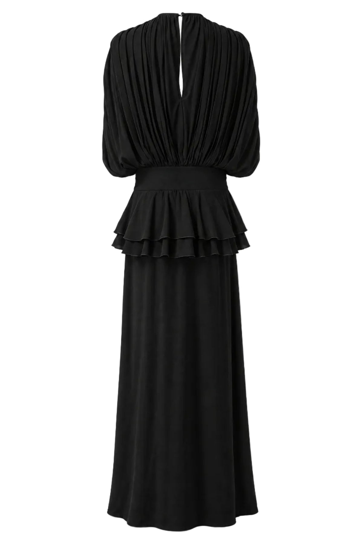 Midnight Drape Evening Gown — Eucalyptus Silk