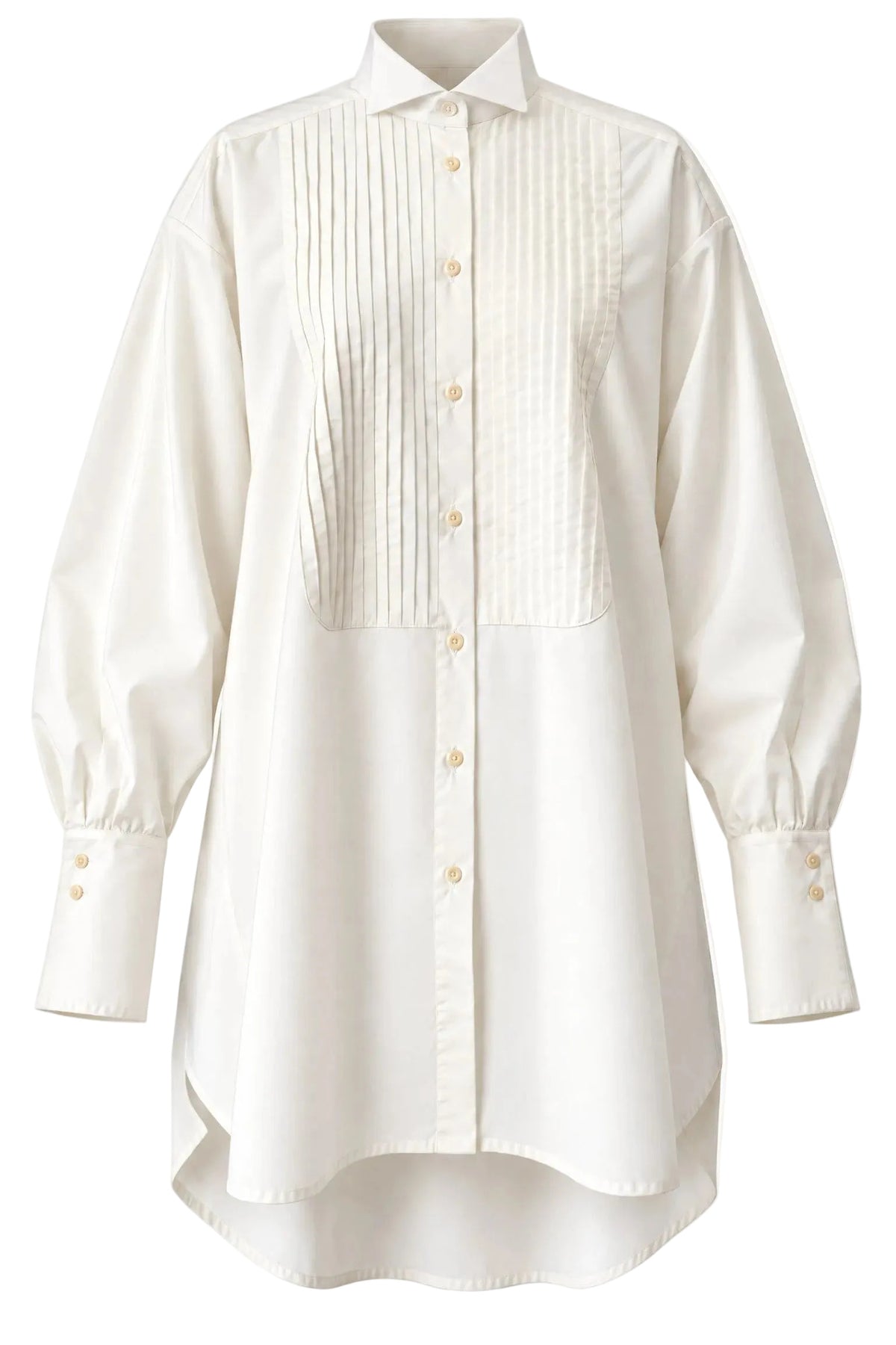 CAMICIA SMOKING OVERSIZE IN COTONE ORGANICO