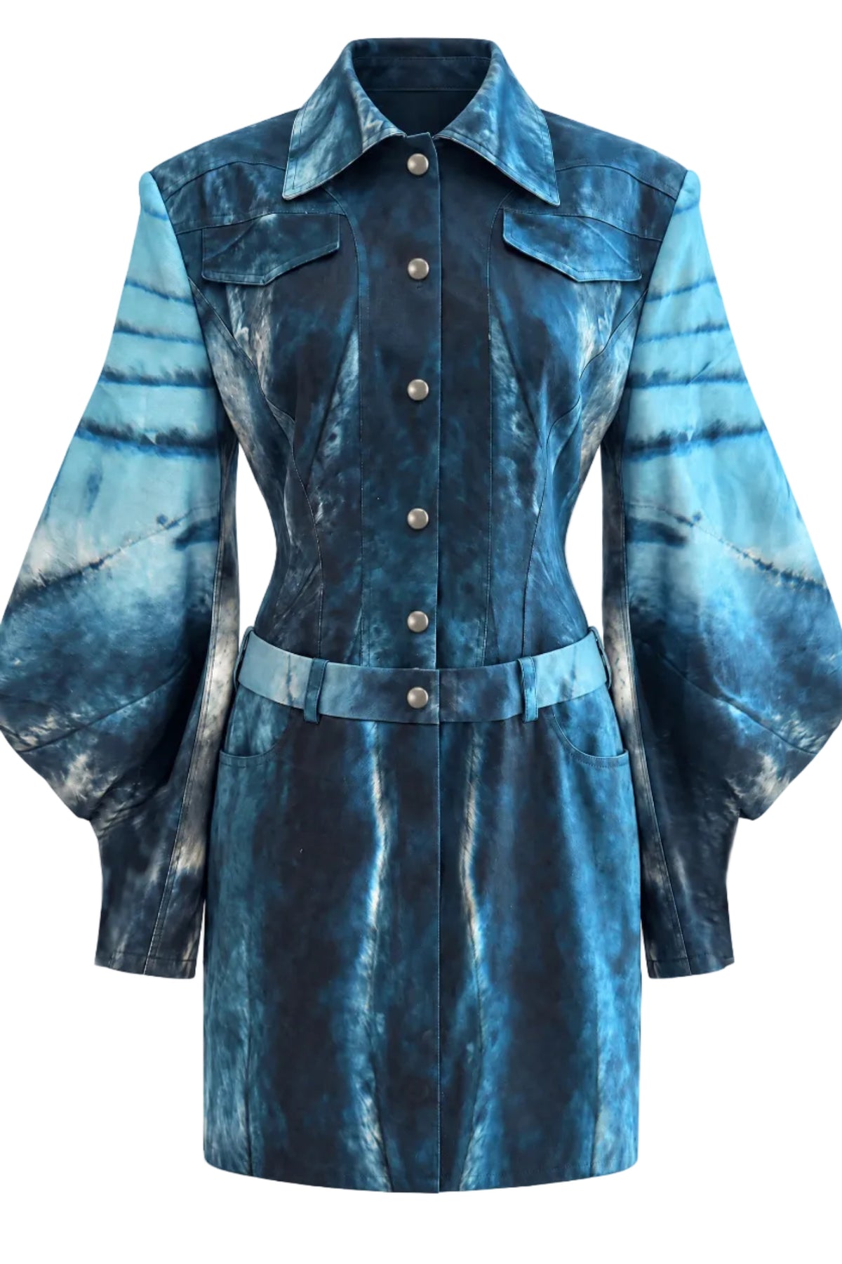 Whale skin organic mini dress