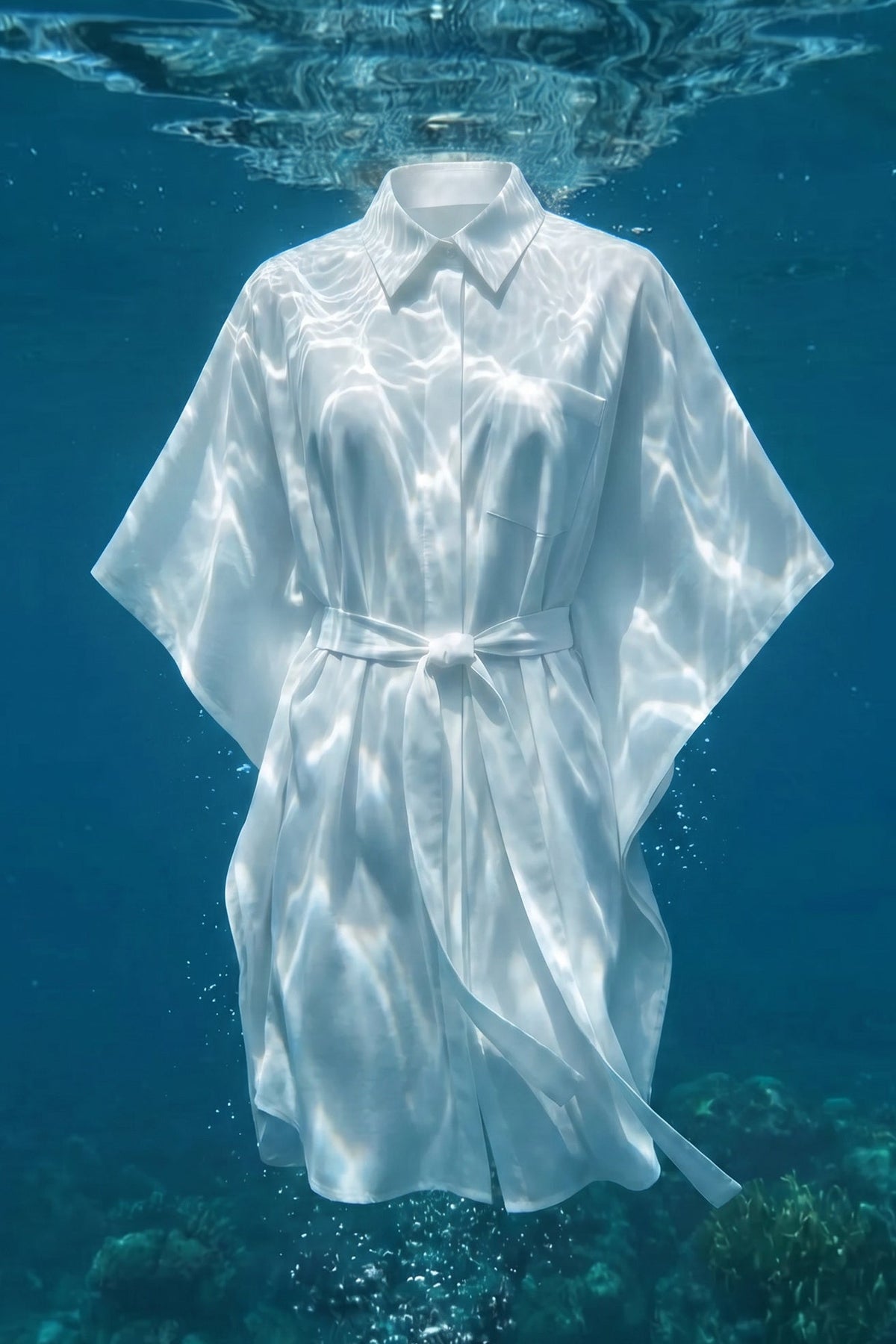 Chemise a Tunica in Cotone Biologico — Bianco