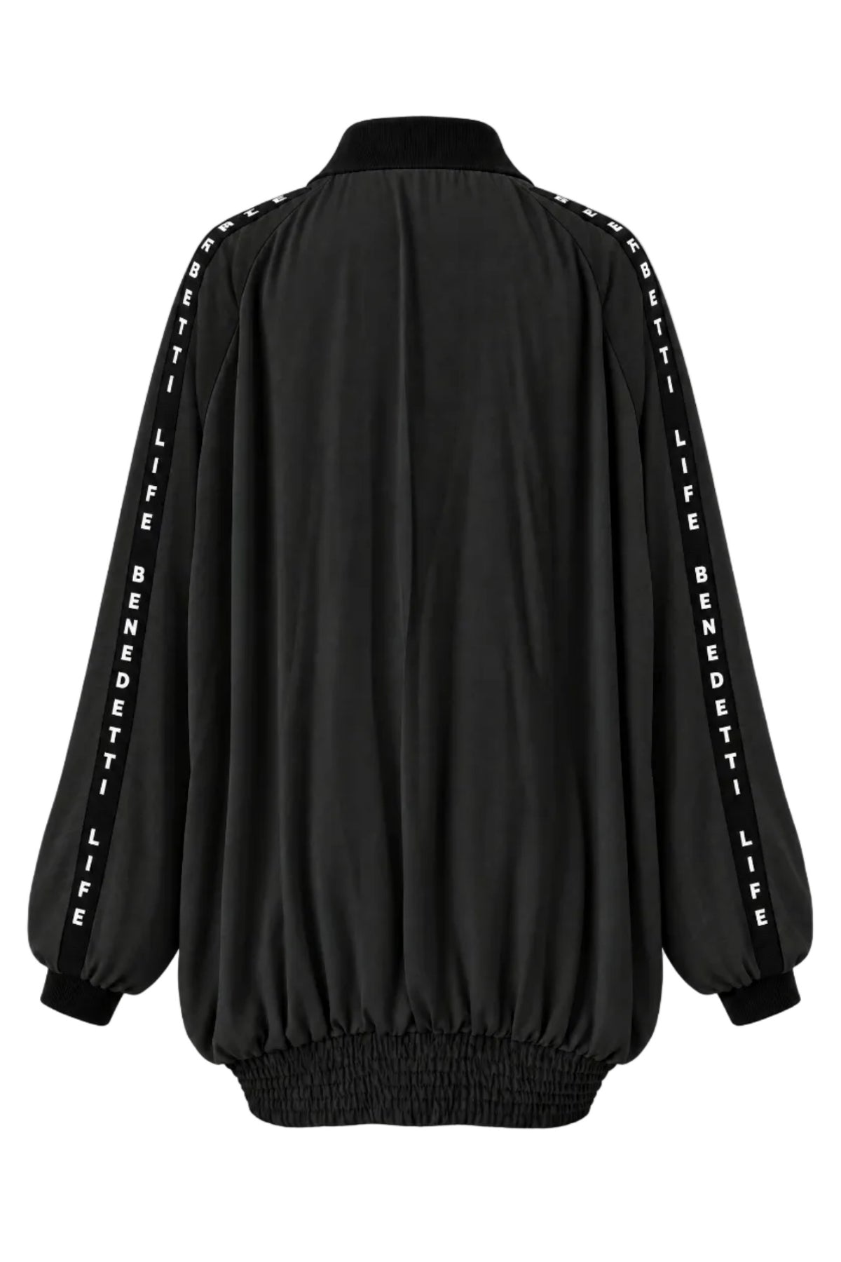 Bomber oversize in seta di eucalipto